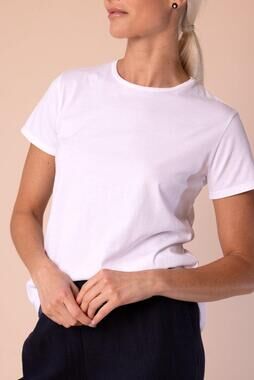 Aspesi Womens Crew Neck Tee Shirt in White XS